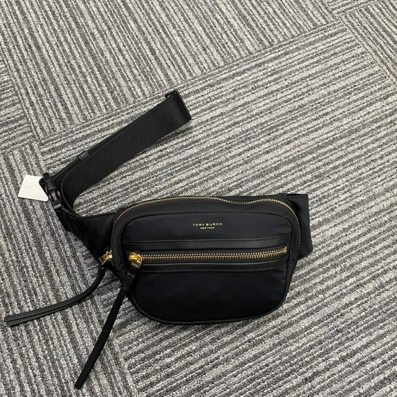 Tory Burch Women's Black Perry Leather Belt Bag - Picture 2 of 11